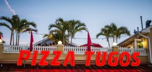 Pizza Tugos sign in West OC