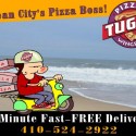 30 Minute Fast Free Ocean City Pizza Delivery ad