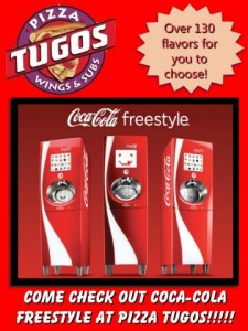 Pizza Tugos Coca-Cola Freestyle flyer