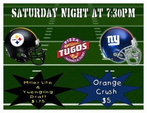 Saturday Night NFL Preseason Football at Pizza Tugos