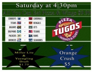 NFL Football Special at Pizza Tugos