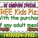 OC Camping Special Free Kids Pizza Coupon