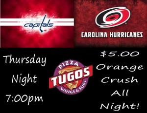 Watch the Washington Capitals game at Pizza Tugos in Ocean City!