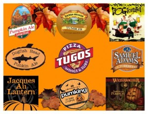 A list of all the pumpkin ales at Pizza Tugos