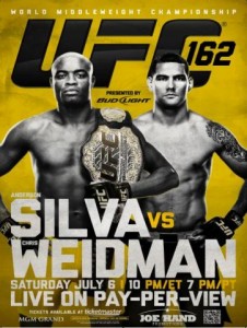 Watch UFC 162 Anderson Silva vs Chris Weidman in West Ocean City at Pizza Tugos!