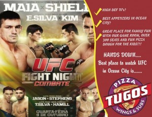 UFC Fight Night Shields vs Maia at Pizza Tugos in Ocean City