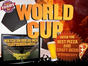 World Cup at Pizza Tugos on the 60-inch HDTV ad