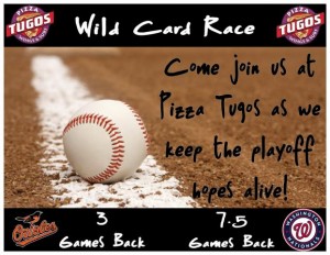Watch the Wild Card Race at Pizza Tugos ad