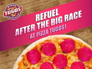 Pizza with pink pepperonis in support for the Race for the Cure in Ocean City