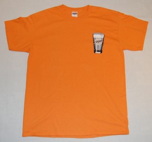 Tugos Taproom Beer Decal Orange Shirt