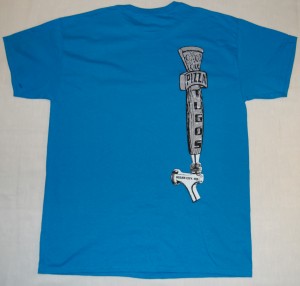 Tugos Taproom Beer Tap Turquoise Back of Shirt