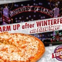 A display from the Winterfest of Lights in Ocean City and a pizza