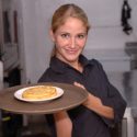 waitress carrying food